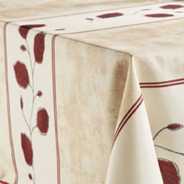 Tovaglia rettangolare antimacchia, foglie rosse autunnali