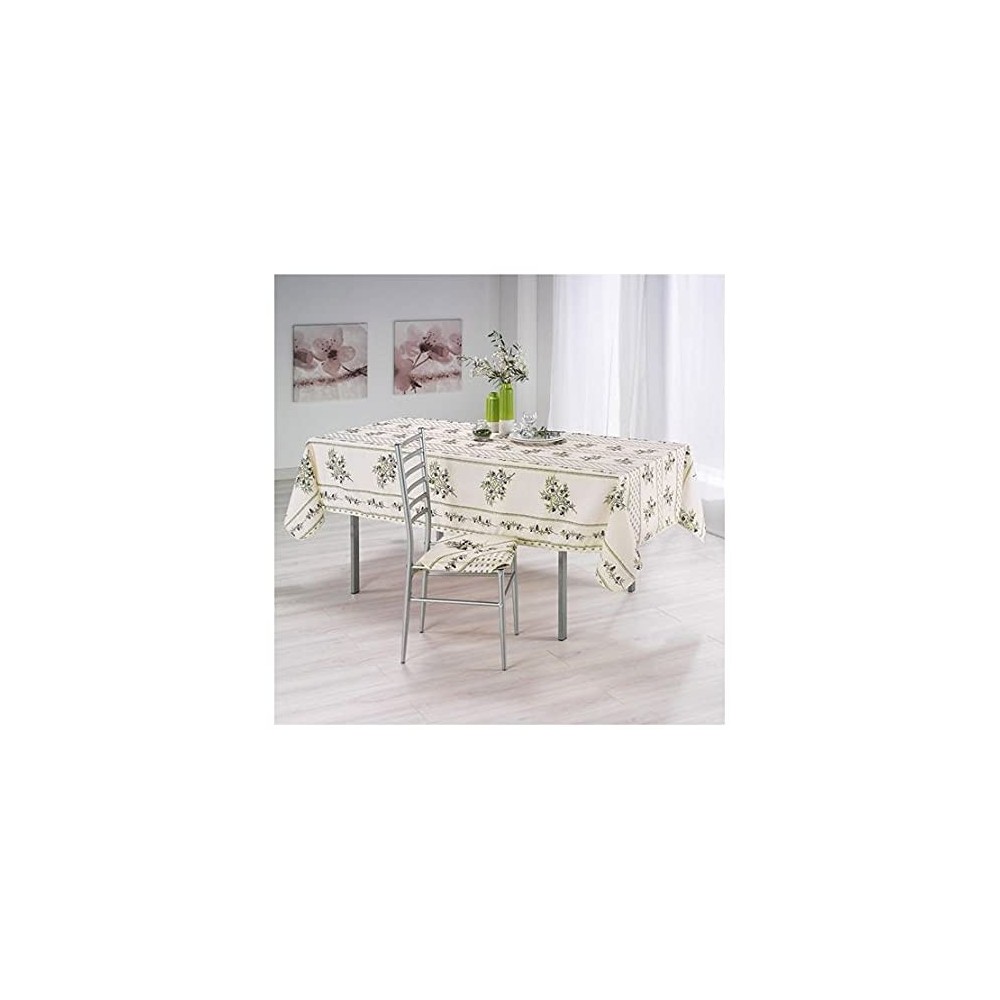 Mantel antimanchas verde oliva provenzal