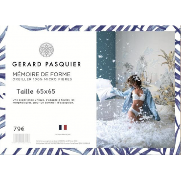 Juego de 2 almohadas 65 x 65 cm, Viscoelástica, Soporte Cervical Especial, Promoción Lino