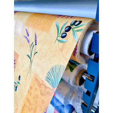 Toalha de mesa encerada provençal estampada - vendida por metro