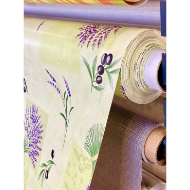 Toalha de mesa encerada provençal estampada - vendida por metro