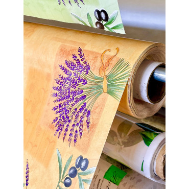 Toalha de mesa encerada provençal estampada - vendida por metro