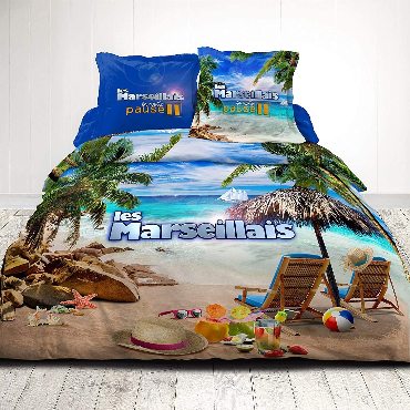 Parure de lit 3 pièces 220 x 240 cm Les Marseillais