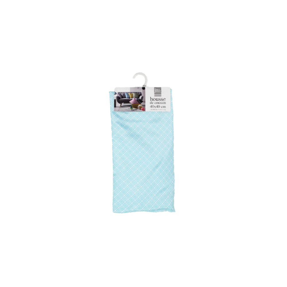 Kussenhoes 40 x 40 cm Polyester Bedrukt blauw