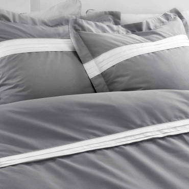 Beddengoedset - Astoria Antraciet - Wit 240 x 260 cm