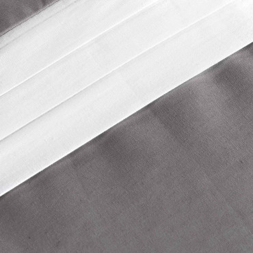 Bettwäsche-Set - Astoria Anthrazit - Weiß 240 x 260 cm