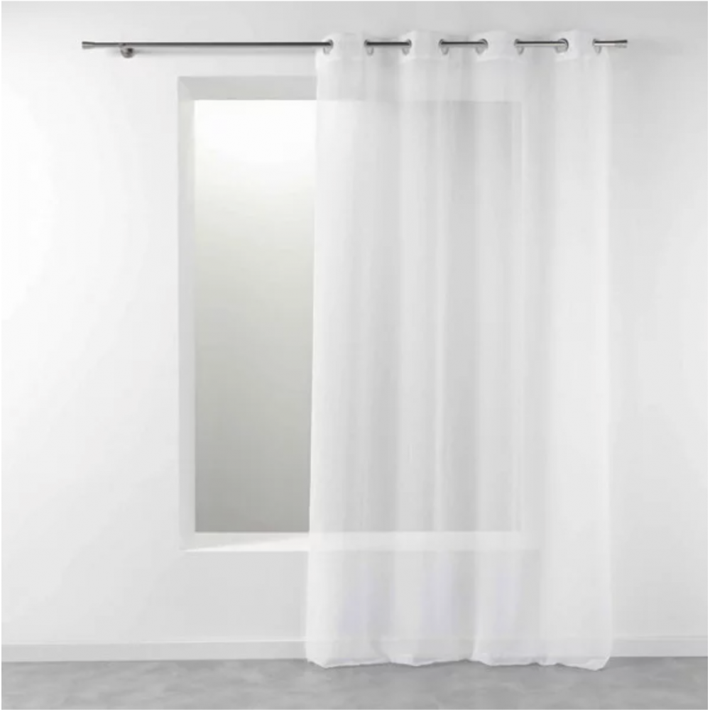 rideau transparent blanc