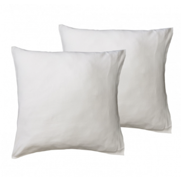 Juego de 2 protectores de almohada blancos 100% algodón