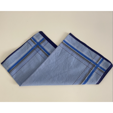 Blauwe vierkante zakdoeken - 100% katoen - 38x38cm - Herbruikbaar