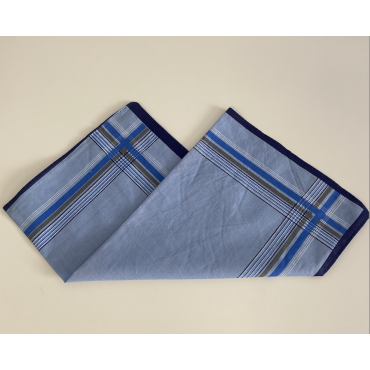 Mouchoirs Carré Bleu - 100% Coton - 38x38cm  - Réutilisable
