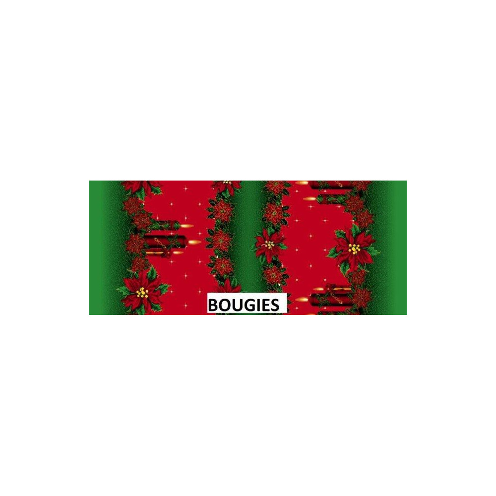 Nappe de Noël Toile cirée HANSEL Feu motif rouge - rectangulaire 140 x 200  cm