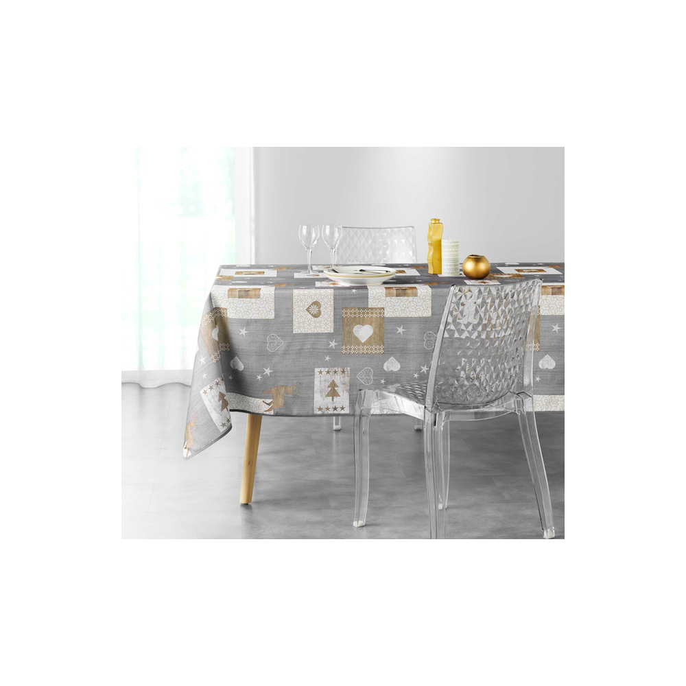 Tischdecke Augustin – schmutzabweisend, 240 x 150 cm – wasserfeste Tischdecke – strapazierfähig und maschinenwaschbar