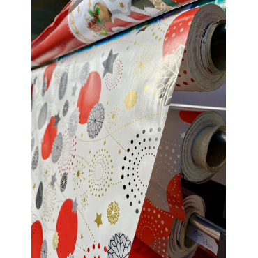Weihnachts-Wachstuchtischdecke – Nova Star – Meterware
