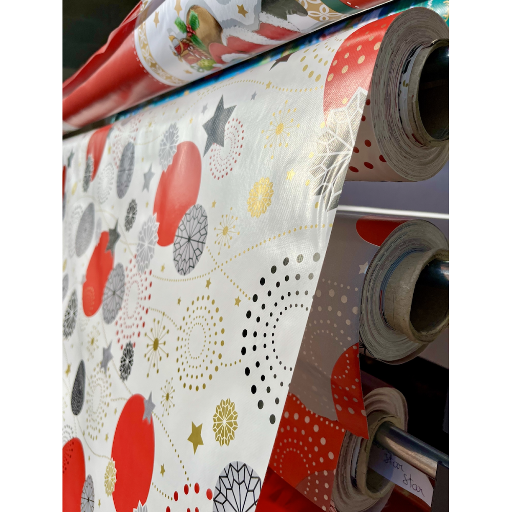 Weihnachts-Wachstuchtischdecke – Nova Star – Meterware