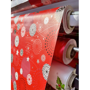 Weihnachts-Wachstuchtischdecke – Nova Star – Meterware