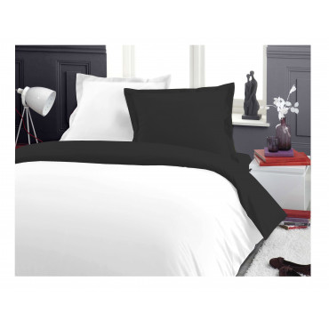 Set di biancheria da letto reversibile 3 pezzi - Copripiumino + 2 federe - Bicolore