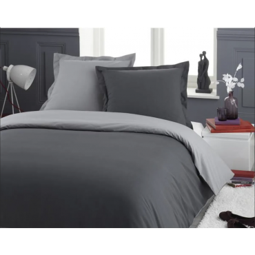 Set di biancheria da letto reversibile 3 pezzi - Copripiumino + 2 federe - Bicolore