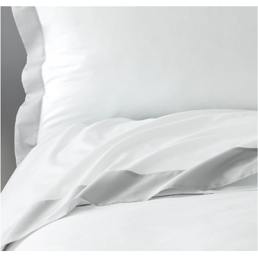 Conjunto de cama de 3 peças com borda colorida - capa de edredom + 2 fronhas - Sublime