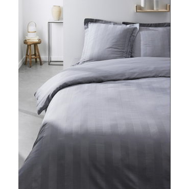 Juego de cama 100 % algodón – Funda nórdica Prestige + Fundas de almohada 63 x 63 cm – Satén de algodón