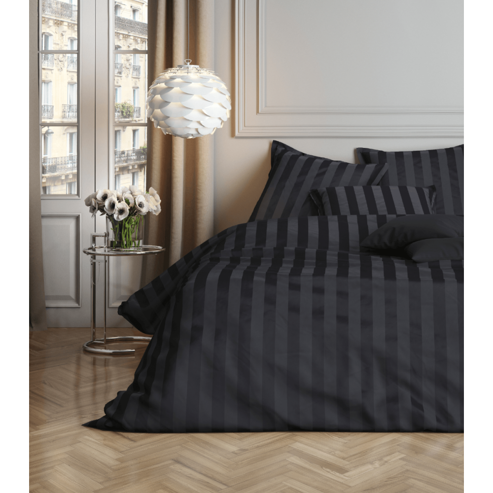 Beddengoedset van 100% katoen – Prestige dekbedovertrek + kussenslopen van 63x63 cm – katoensatijn