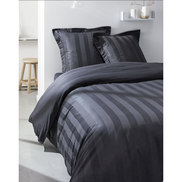 Juego de cama 100 % algodón – Funda nórdica Prestige + Fundas de almohada 63 x 63 cm – Satén de algodón