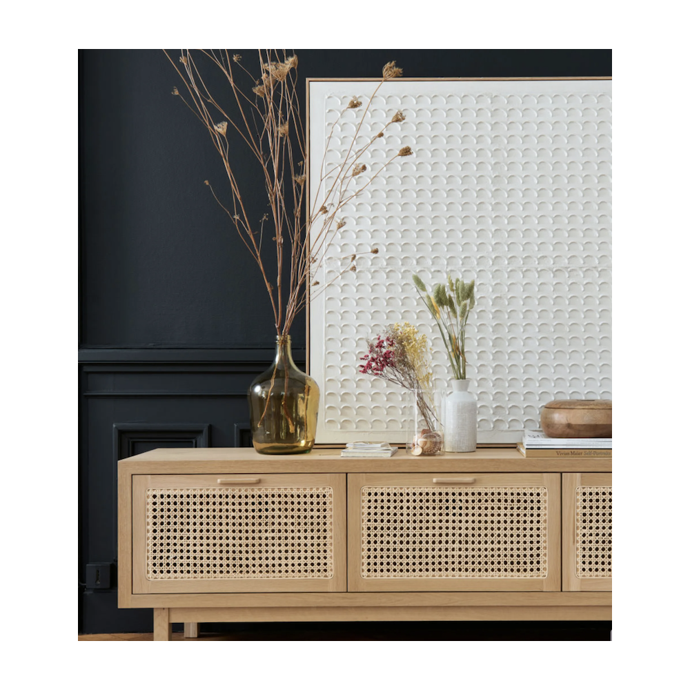 Vase Bonbonne en verre recyclé transparent Dame Jeanne Ambre Jaune