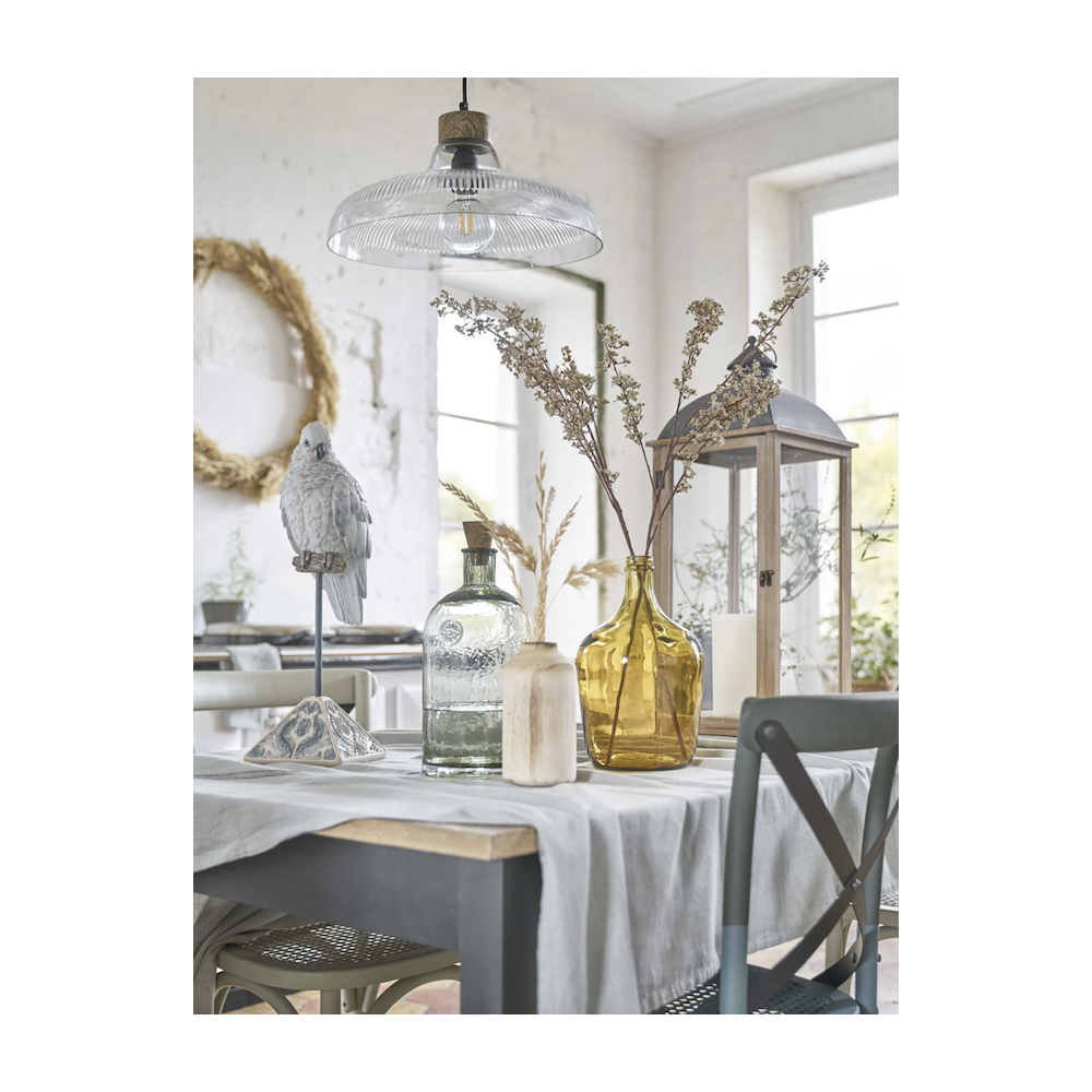 Vase Bonbonne en verre recyclé transparent Dame Jeanne Ambre Jaune