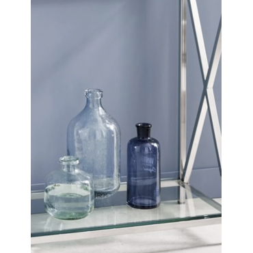 Imet transparante vaas van gerecycled glas – D 12 x H 20 cm