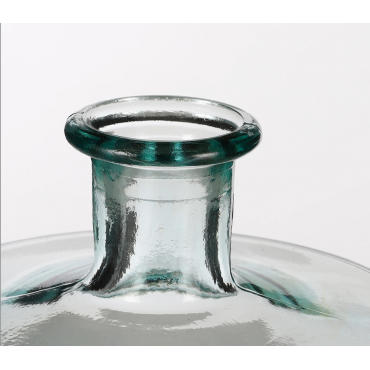 Imet transparente Vase aus recyceltem Glas – T 12 x H 20 cm
