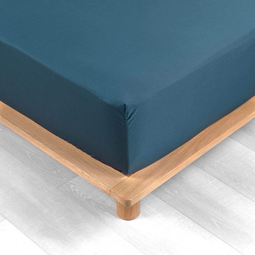 drap housse bleu