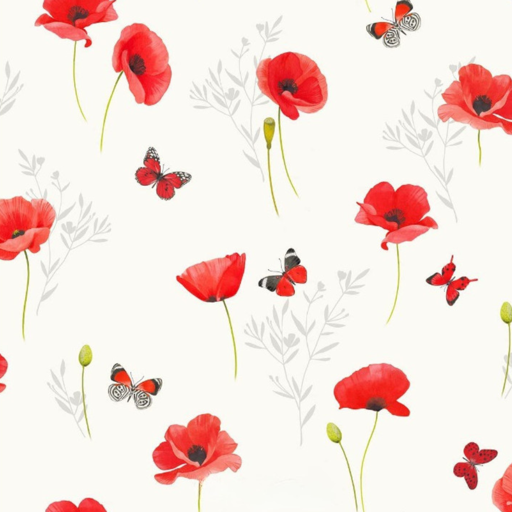 Nappe Bulgomme Imprimée Coquelicot