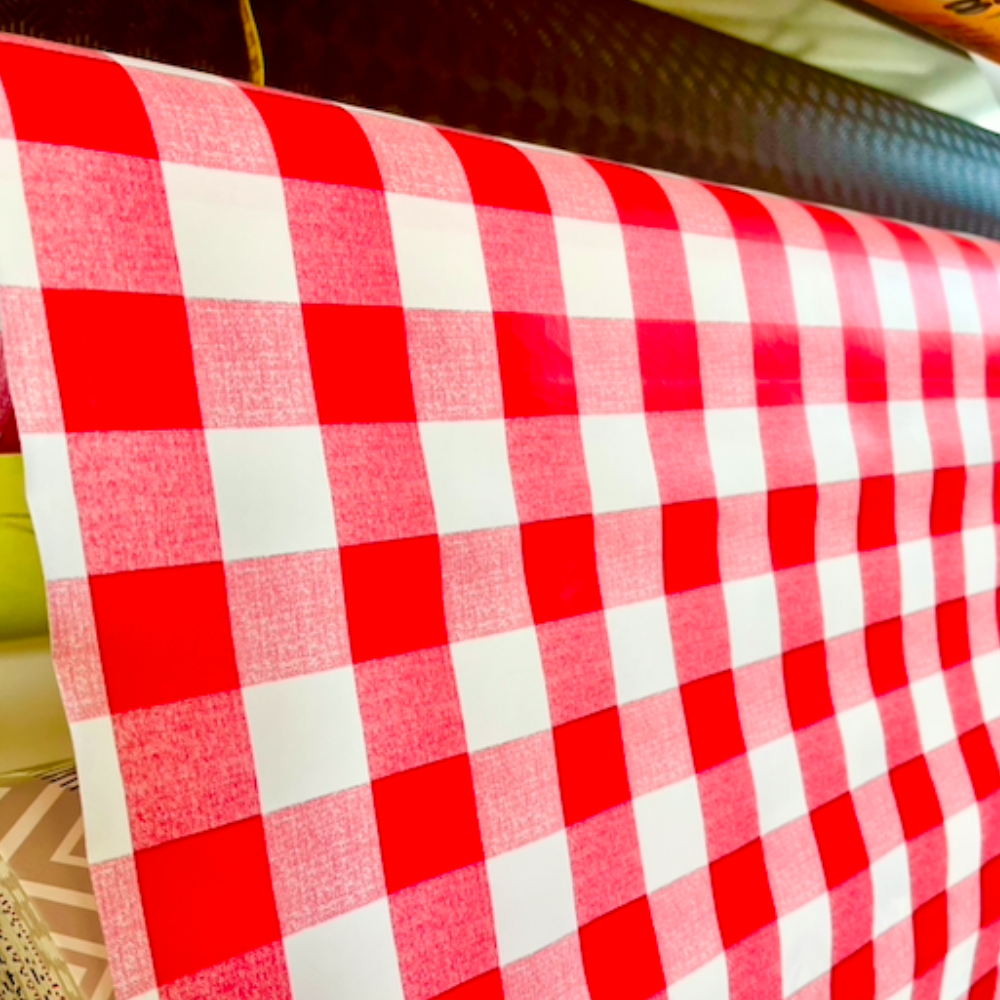 Toile Cirée Imprimée Vichy Rouge