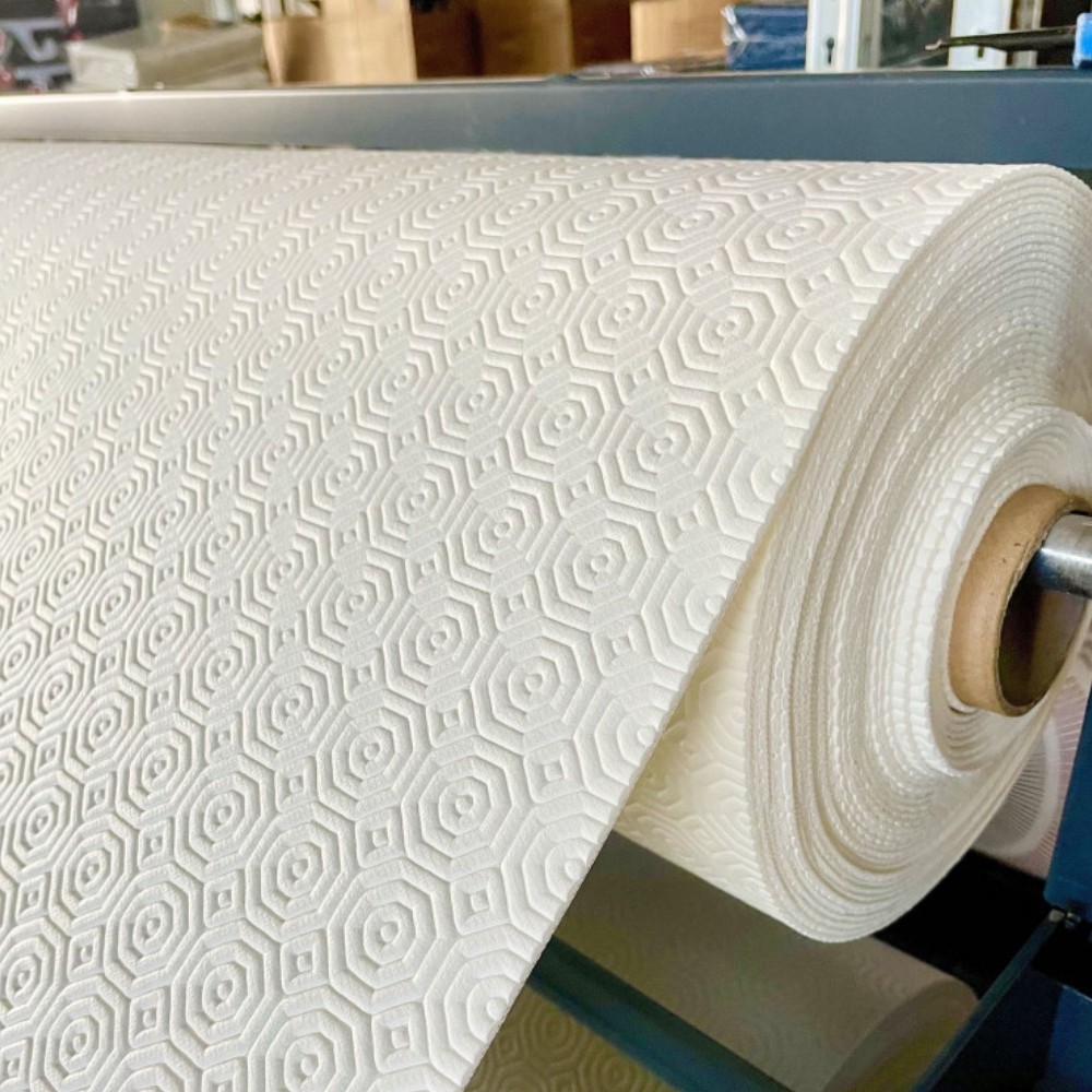 Sottotovaglia Antiscivolo Teknigomme Bianca 140x100 Cm - Rotolo Senza Pieghe - Spessore 2,2 Mm