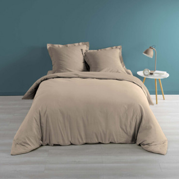 Capa de edredom em percal liso – Conjunto de cama luxuoso e confortável