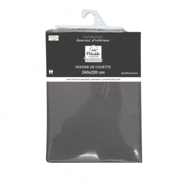 Capa de edredom em percal liso – Conjunto de cama luxuoso e confortável