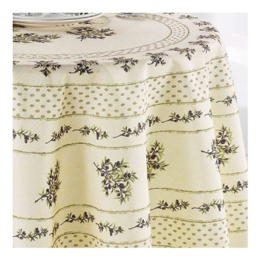 Provençaals vlekbestendig polyester tafelkleed olijfgroen