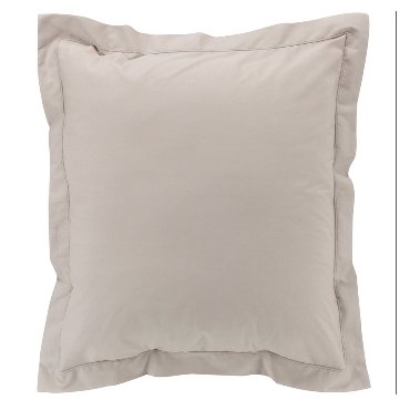 Taies d'oreiller x2 Percale 63x63 cm Naturel
