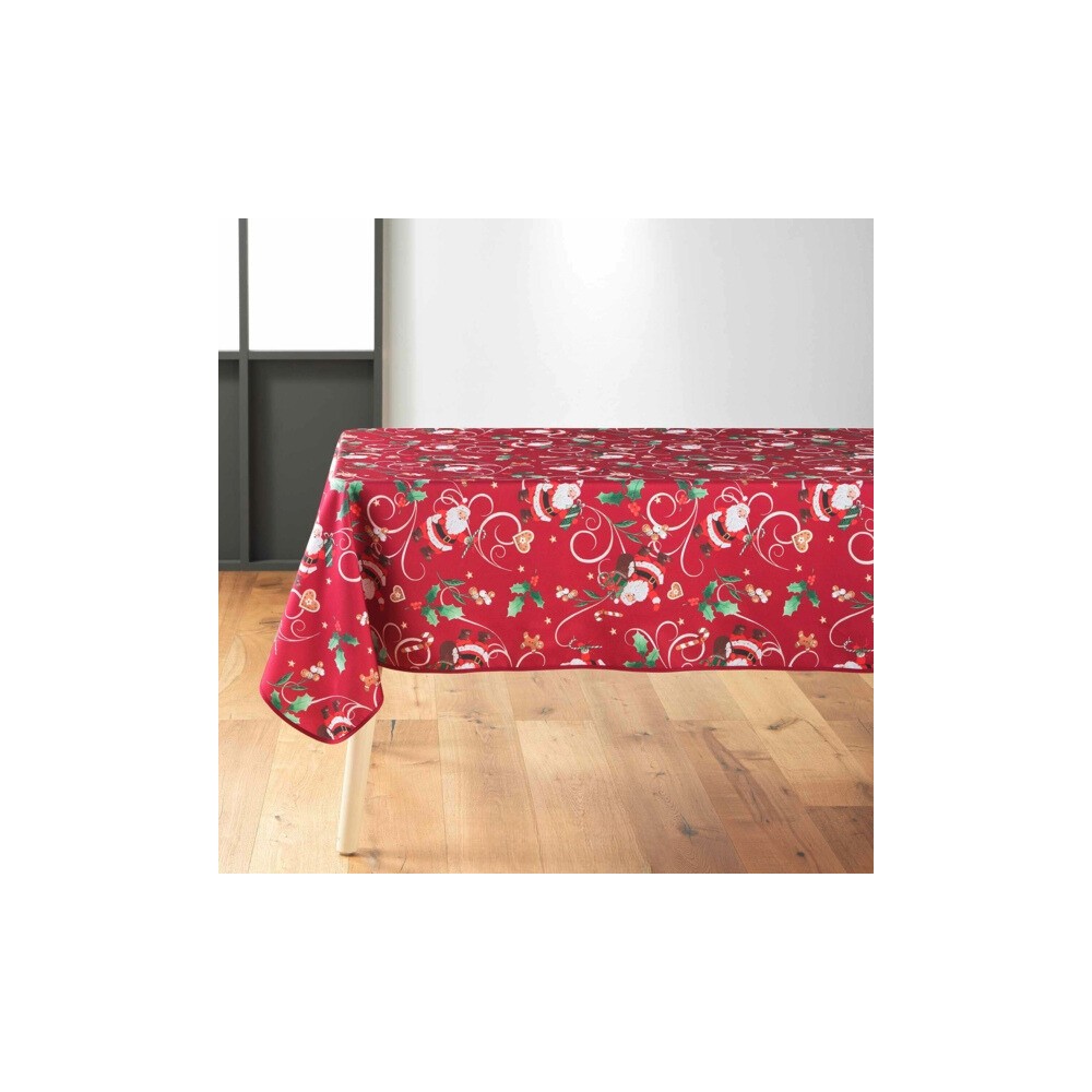Nappe De Noël Imperméable 140x220 Cm – Vert, Rouge Ou Or, Motif étoiles, Neuve