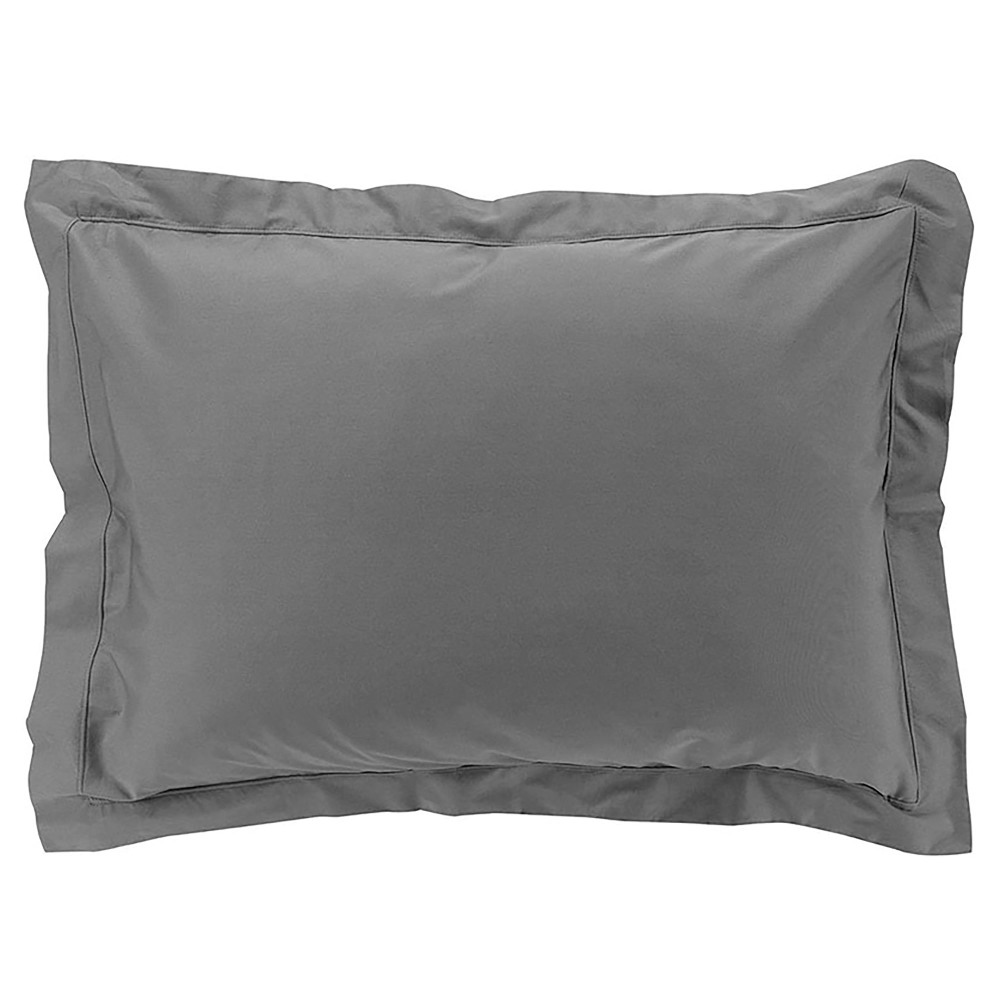 Taies d'oreiller x2 Percale 50x70 cm Anthracite