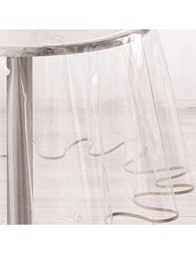 Nappe Transparente Cristal - 100% PVC - Qualité supérieure - Ronde 160cm