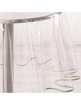 Toalha de mesa transparente cristalina - 100% PVC - Qualidade superior - Redonda 160cm