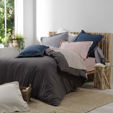 Taies d'oreiller x2 Percale 50x70 cm Bleu