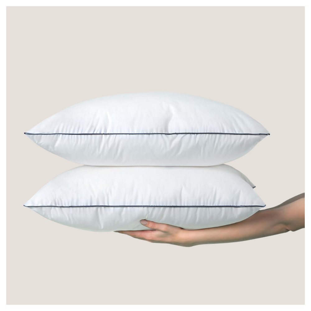 Juego de 2 almohadas rectangulares, 50x70cm, suave, funda desenfundable, Jean Louis Scherrer