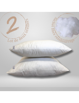 Juego de 2 almohadas de microfibra suave, altura ajustable, con relleno incluido