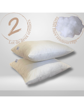 Juego de 2 almohadas de microfibra suave, altura ajustable, con relleno incluido