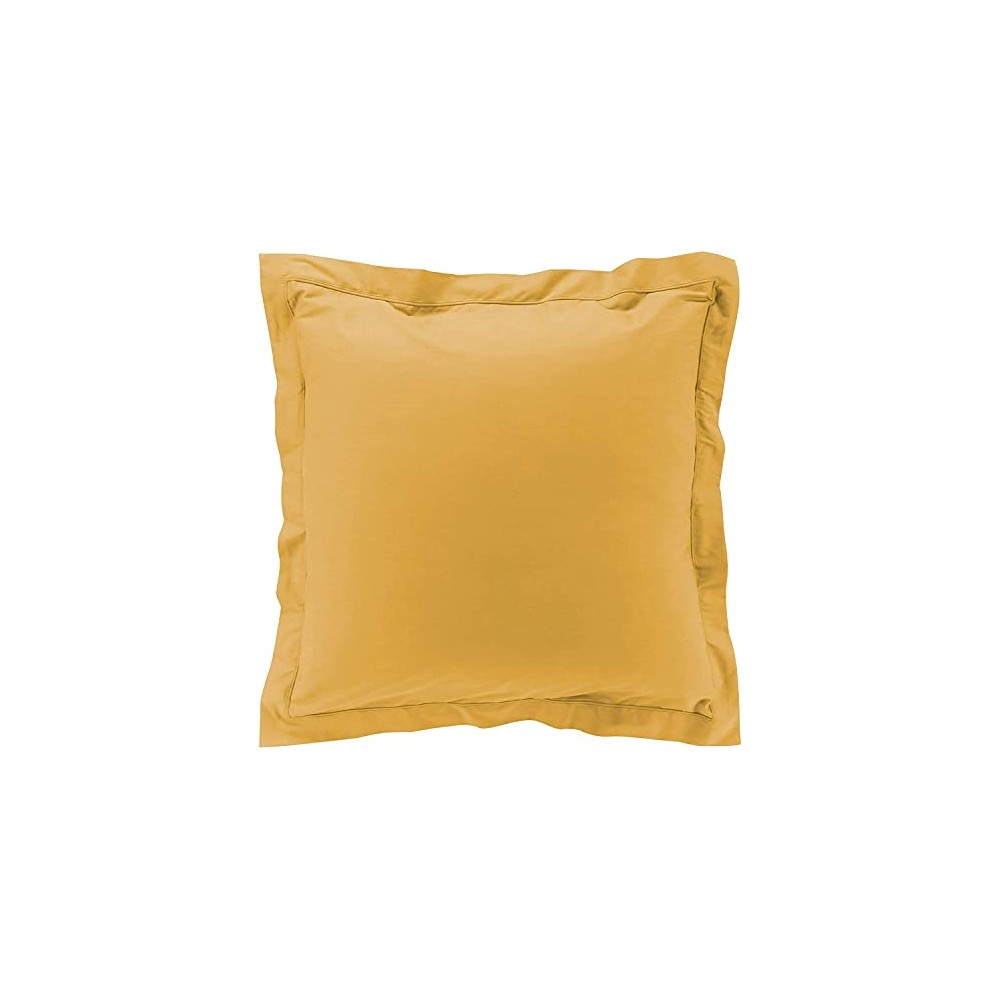 Taies d'oreiller x2 Percale 63x63 cm Jaune