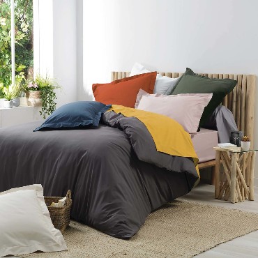 Taies d'oreiller x2 Percale 63x63 cm Rouge