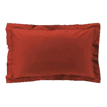 Taies d'oreiller x2 Percale 50x70 cm Rouge
