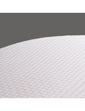 Protège Table Bulgomme Épais - Nappe Ronde 135 cm - Blanc