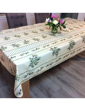Mantel provenzal antimanchas Olivou, 100 % poliéster
